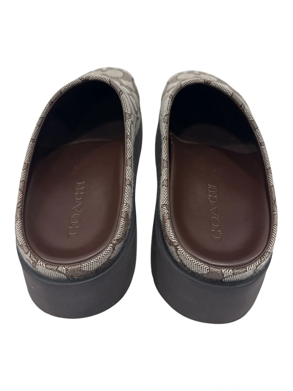 Coach Link Mule In Signature Jacquard size 6